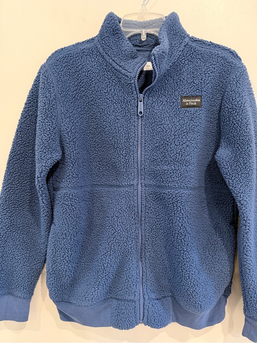 Abercrombie & Fitch Boys Mid-Blue Sherpa Full-Zip Jacket Size‎ 9/10